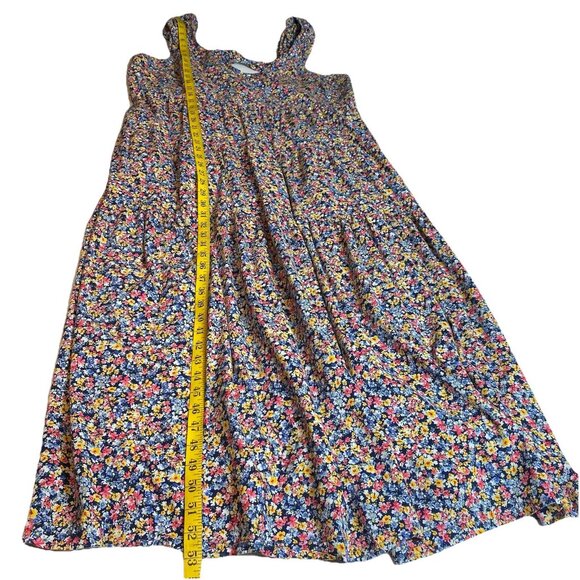 Old Navy Womens Dress Floral Smocked Ruffle Strap Midi Cottagecore Boho Sz XXL - Picture 10 of 11